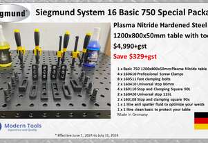 Siegmund Welding Package 1200x800x50 16mm bore hole