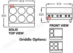 caption Goldstein PEB6S Solid Plate Electric Cooktop