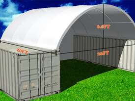  20ft Container Shelter with End Wall - picture1' - Click to enlarge