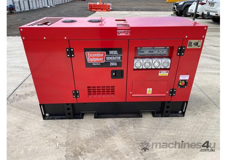 caption EXEQ 25KVA Silenced Diesel Generator