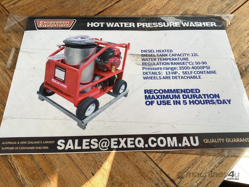 New BLUE VIPER HOT WATER PRESSURE WASHER Pressure Washers in Brisbane, QLD