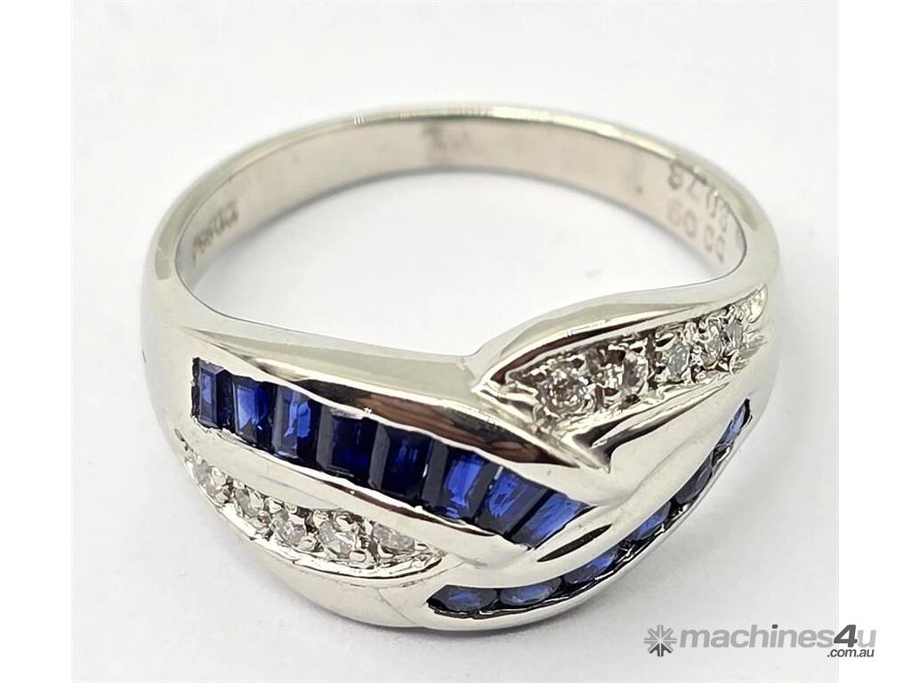 Used PLATINUM PLATINUM SAPPHIRE AND DIAMOND RING in Bathurst, NSW
