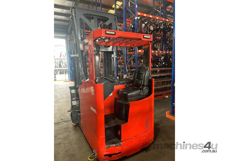 caption MIMA ELECTRIC 3 WAY PALLET STACKER HI REACH