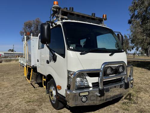 Hino 300 Series 917 Crew 4x2 Dualcab Service Body Truck. Ex Govt 