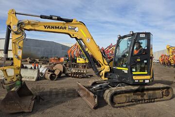 2021 YANMAR VIO80-1 8T EXCAVATOR (M786) WITH HITCH, BUCKETS, CIVIL SPEC AND 1982 HOURS