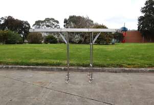 Tall Stainless Steel Motorised Belt Conveyor - 1.7m High