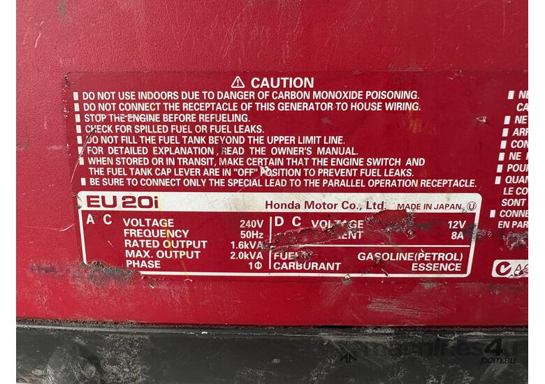 caption Honda 20i EU Inverter Generator (Ex-Council)