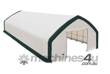 Heavy Duty Galvanized Steel Frame Double Truss PVC Container Shelter