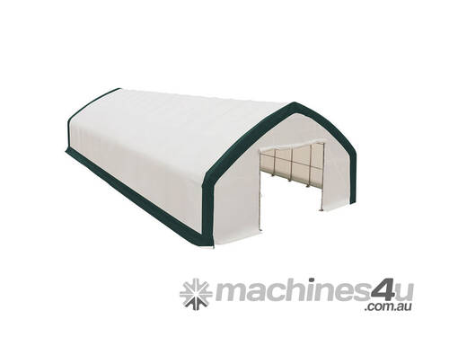 Heavy Duty Galvanized Steel Frame Double Truss PVC Container Shelter 