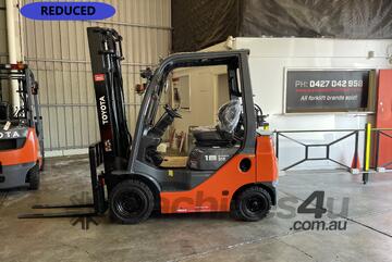 TOYOTA 2018 8FG18 DELUXE MODEL S/N 63935 LPG 3.7 METER 2 STAGE MAST 1.8 TON 1800 KG CAPACITY