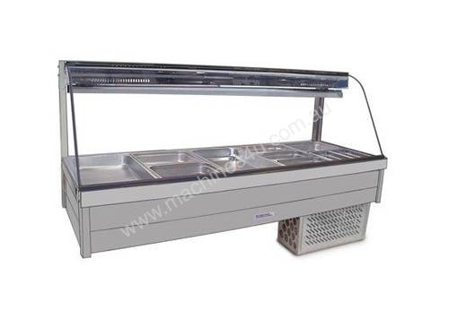 Roband Curved Glass Four Bay Cold Food Display