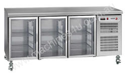 FAGOR 3 Glass Door SS Top Refrigerated Counter MFP-180CGD