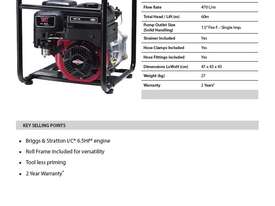 High Pressure WATER PUMP- Briggs & Stratton - picture0' - Click to enlarge