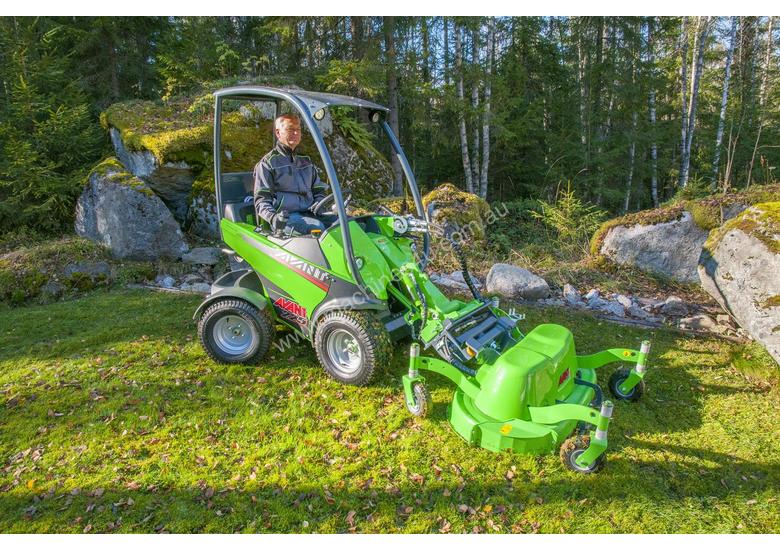 caption Avant 225 Mini Articulated Wheel Loader W/ All round Grapple