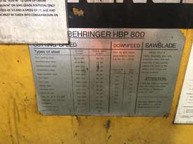 USED BEHRINGER HBP800 FULLY AUTOMATIC BAND SAW | 800MM DIA CAPACITY  - picture0' - Click to enlarge