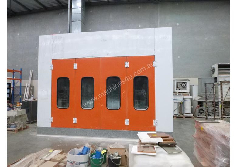 caption Industrial Pressurised Spray Booth with 3 Sections of Ducting