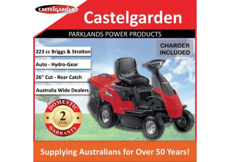 New CASTELGARDEN CASTELGARDEN 223CC 26 Cut Rear Discharge Ride On Mower