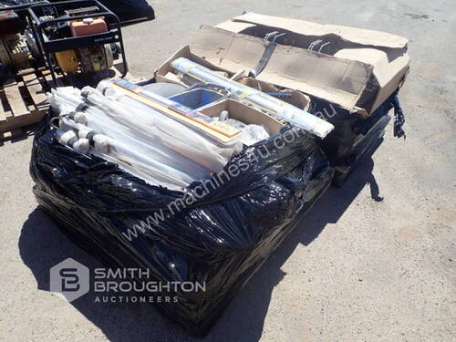 2 X PALLETS COMPRISING OF ASSORTD BRACKETS, RACKING, FITTINGS & SEALS