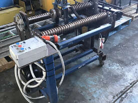 Steel Machine Roller Work Jig on Wheels, Motorised Pulley and Belt, 3 Phase Plug, 1 Switch - Used It - picture1' - Click to enlarge