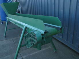 Motorised Incline Belt Conveyor with Hopper Feed - 3.45m long - picture0' - Click to enlarge