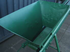 Motorised Incline Belt Conveyor with Hopper Feed - 3.45m long - picture1' - Click to enlarge