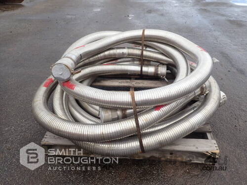 3 X 6M LENGTHS STAINLESS SUCTION HOSES