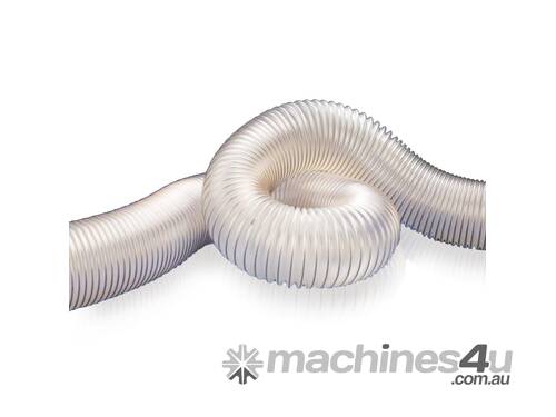 caption Oltre Clear PU Flexible Antistatic Duct / Hose (Per 5m off a Continuous 10m Roll)