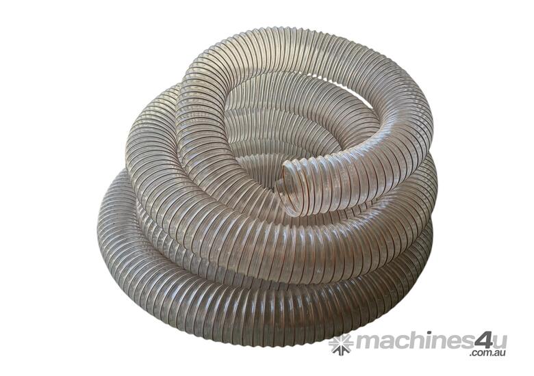 caption Oltre Clear PU Flexible Antistatic Duct / Hose (Per 5m off a Continuous 10m Roll)