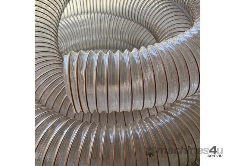 caption Oltre Clear PU Flexible Antistatic Duct / Hose (Per 5m off a Continuous 10m Roll)
