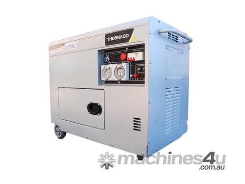 10KVA SILENT DIESEL GENERATOR KEY START 3 PHASE THORNADO 667CC ENGINE