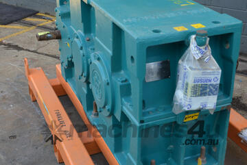 Hansen industrial DF41-AN-128 gearbox 128:1 ratio 120mm shaft 1/2RPM