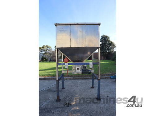 Large Hopper with Rotary Valve Feeder - 2000L