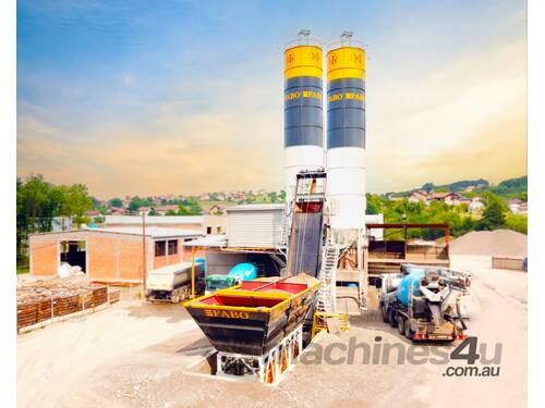 caption SKIP SYSTEM CONCRETE BATCHING PLANT | 60m3/h Capacity | AVAILABLE IN STOCK