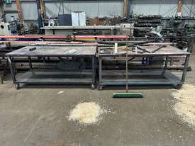 2 x Mobile Steel Workstations - picture0' - Click to enlarge