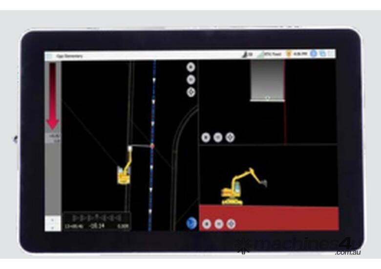 caption Hemisphere GradeMetrix VR1000 Excavator 3D GNSS Grade Control & Guidance System