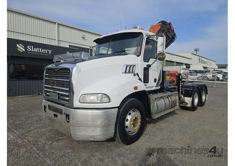 caption 2013 Mack CMMT Granite 6x4 Prime Mover With Crane