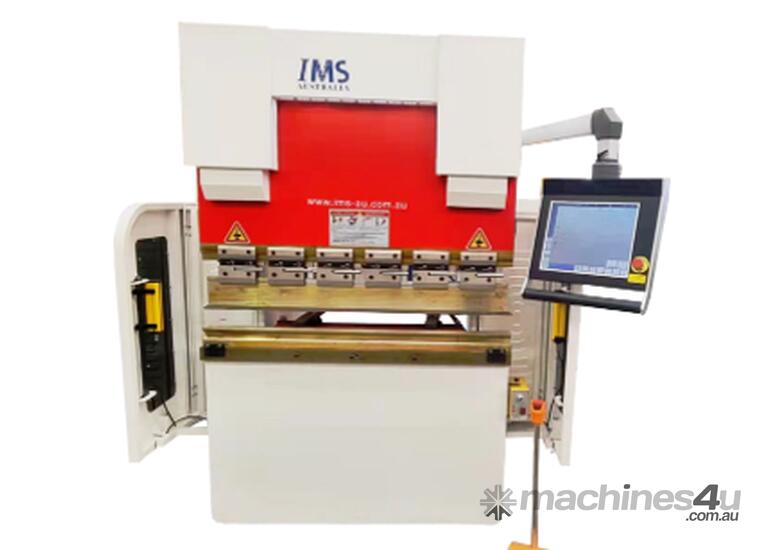 caption IMS-TRITON CNC 1.3m x 40T, 6 Axis Press Brake, 3D graphic program system. Delivered and installed
