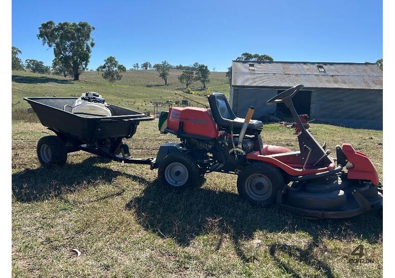 caption Husqvarna Rider Pro 15 Zero Turn with Trailer and 95L Spray Unit
