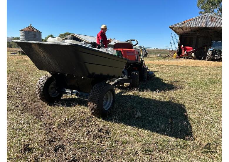 caption Husqvarna Rider Pro 15 Zero Turn with Trailer and 95L Spray Unit