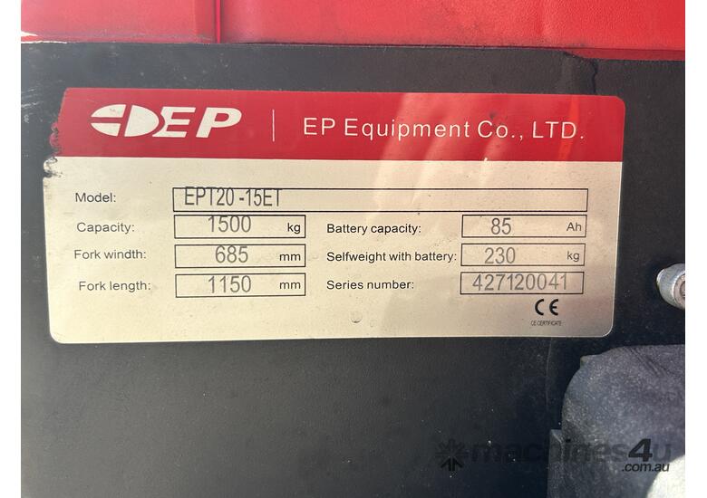 caption EP Electric Pallet Jack