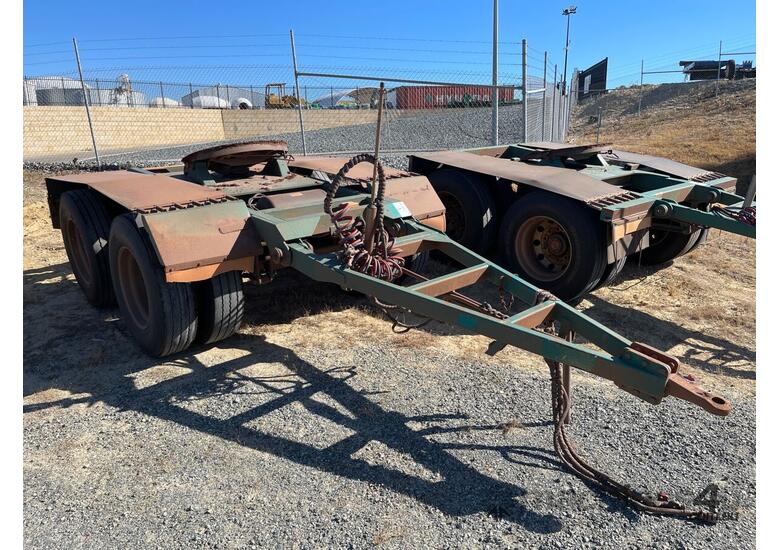 caption 1981 General Transport Equipment GTE 2D Dual Axle Dolly
