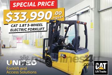 Cat 1.8T 3-Wheel Electric Forklift Special