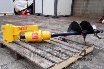   3-6 ton (40mm pin) Excavator Auger Drive, Cradle Hitch, 400mm Bit