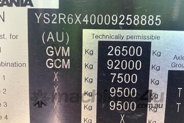 2019 Scania R620 Prime Mover Sleeper Cab