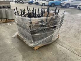 1 X Pallet Wooden Stools with Metal Frame Legs Stackable 50 Chairs Approx. - picture0' - Click to enlarge