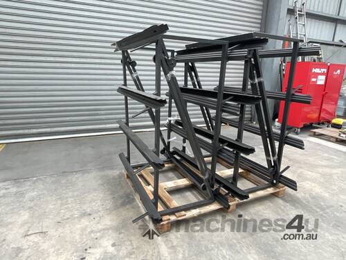 caption 1 X Pallet of Racking Components. Upright Beams, Cross Beams.