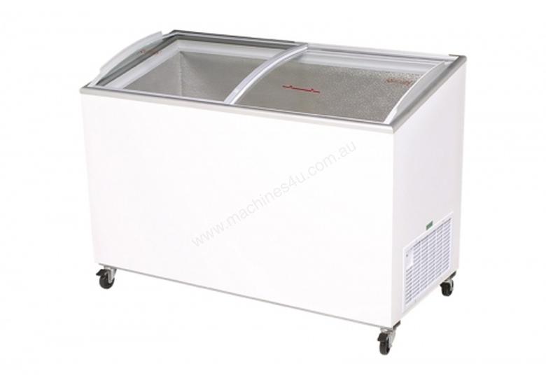 caption Bromic CF0600ATCG - Angled Glass Top Chest Freezer - 555L