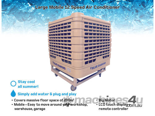 Premium Large Mobile Evaporative Air Conditioner up to 200m2 - Cooler / Shed