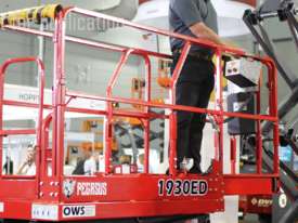 Pegasas 1930 Electric Drive Scissor Lift WITH optional world first Overhead Warning System - picture2' - Click to enlarge