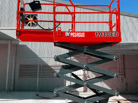 Pegasas 1930 Electric Drive Scissor Lift WITH optional world first Overhead Warning System - picture1' - Click to enlarge